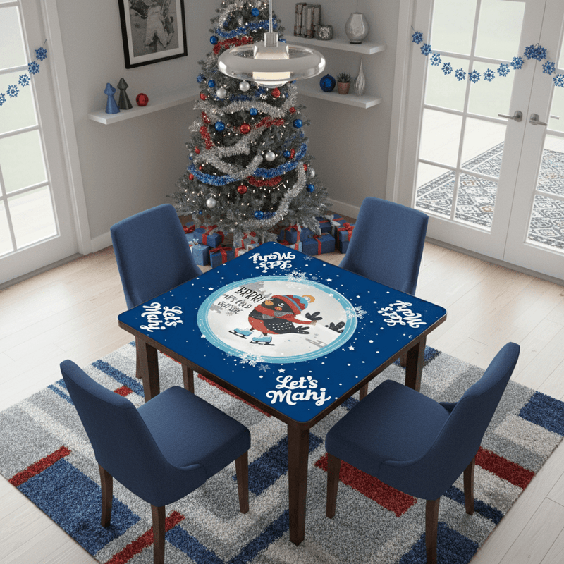 Splash Of Mahj And Color Co. Christmas Winter Whimsy Let's Mahj Game Mat