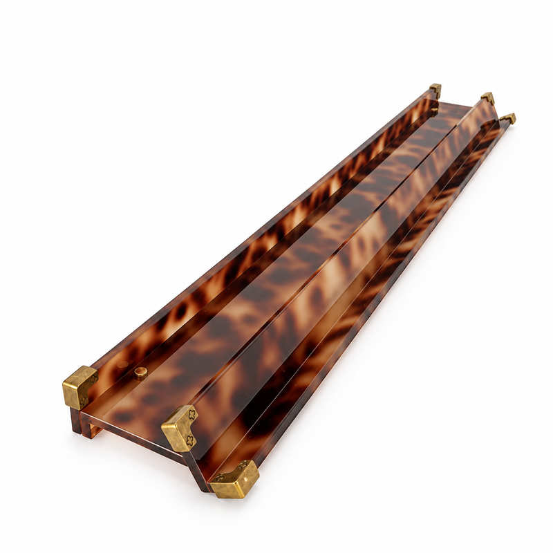 Anders Ruff Design Co. Tortoise Acrylic Rack Set — Straight Pushers — Blonde Tortoiseshell